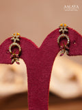 Aalaya Ruby and Diamond Rosette Loop Necklace Set