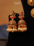 Aalaya Grand Lakshmi Peacock Coin Haaram Set
