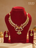 Kundan Temple Elephant Hasli Necklace Set