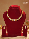 Gold-Toned Contemporary Square Necklace Set