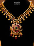 Aalaya Kundan Pearl Royal Pendant Necklace Set