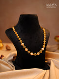 Aalaya Antique Gold Pearl Bead Mala Necklace