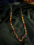 Aalaya Ruby Accent Heritage Beaded Necklace