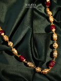 Aalaya Ruby Accent Heritage Beaded Necklace