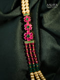 Aalaya Floral Pearl Layered Heritage Necklace