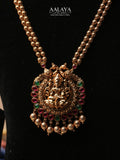 Aalaya Lakshmi Temple Pendant Necklace Set