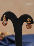 Aalaya Grand Temple Necklace Set with Lakshmi & Floral Coin Motifs
