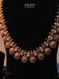 Aalaya Temple Choker Necklace Set with Lakshmi & Floral Coin Motifs