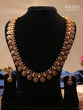 Aalaya Grand Temple Necklace Set with Ruby Lakshmi & Floral Coin Motifs