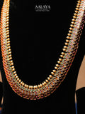 Aalaya Dual Layer Kundan Necklace Set with Ruby, Emerald & Pearl Accents