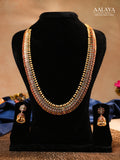 Aalaya Dual Layer Kundan Necklace Set with Ruby, Emerald & Pearl Accents
