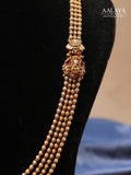 Aalaya Multi-Layer Beaded Temple Haram Set with Lakshmi Accents