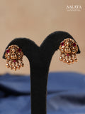 Aalaya Multi-Layer Beaded Temple Haram Set with Lakshmi Accents