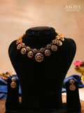 Aalaya Traditional Kundan Necklace Set with Floral Disc Motifs
