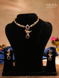 Aalaya Contemporary Bird Motif Pendant Necklace Set