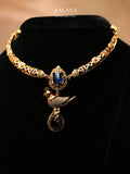 Aalaya Contemporary Bird Motif Pendant Necklace Set