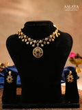 Aalaya Statement Charm Necklace Set with Circular Pendant
