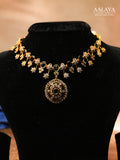 Aalaya Statement Charm Necklace Set with Circular Pendant