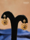 Aalaya Statement Charm Necklace Set with Circular Pendant