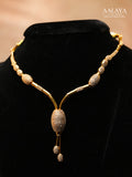 Aalaya Contemporary Y-Shape Pendant Necklace Set