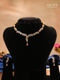 Aalaya Delicate Vine Crystal Necklace Set