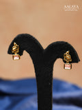 Aalaya Contemporary Pink Stone Link Necklace Set