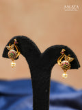 Aalaya Peacock Motif Charm Necklace Set