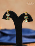 Aalaya Emerald Halo Necklace Set