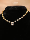 Aalaya Crystal Solitaire Elegance Necklace Set