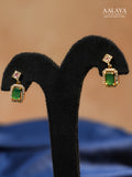 Aalaya Emerald Solitaire Elegance Necklace Set