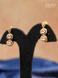 Aalaya Pink Crystal Halo Necklace Set