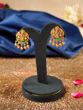 Aalaya Lakshmi Emerald Temple Stud Earrings