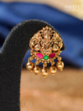 Aalaya Lakshmi Dual-Tone Temple Stud Earrings