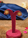 Aalaya Dual Tone Temple Stud Earrings