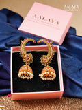 Aalaya Mayura Chandrika Jhumka Earrings