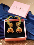Aalaya Haritha Mayura Jhumka Earrings