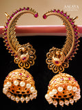 Aalaya Mayura Chandrika Jhumka Earrings