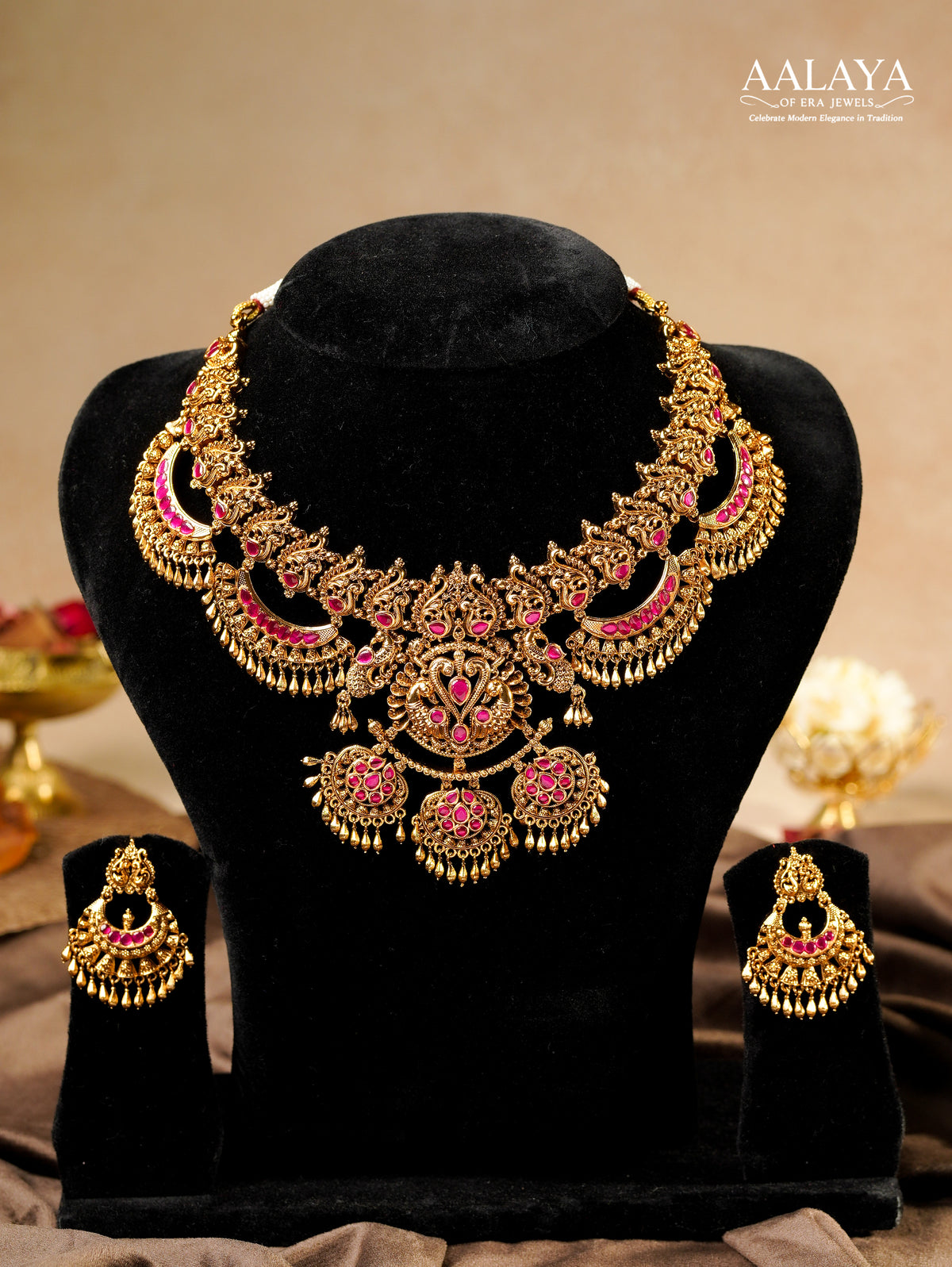 Aalaya Royal Chandrika Bridal Statement Necklace Set