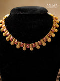Aalaya Ruby Bloom Heritage Choker Set