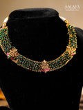 Aalaya Emerald Weave Heritage Choker Set