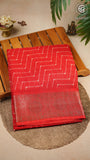 Red Zig Zag Fancy Georgette Saree