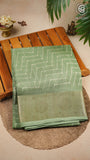 Sage Green ZigZag Fancy Georgette Saree