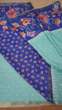 Sky Blue Floral Fancy Georgette Saree