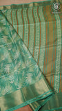 Green Tropical Dola Silk Saree