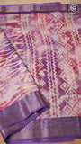 Violet Abstract Dola Silk Saree