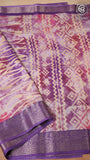 Violet Abstract Dola Silk Saree