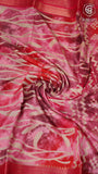 Pink Abstract Dola Silk Saree