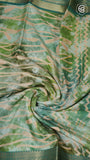 Dark Green Abstract Dola Silk Saree
