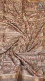 Espresso Brown Warli Dola Silk Saree