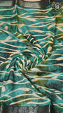 Moss Green Abstract Dola Silk Saree